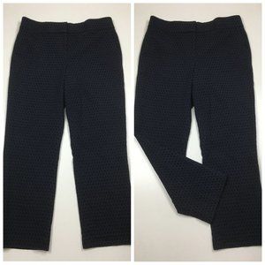 NWT ANN TAYLOR Dark Blue Gray'ish Print KATE Fit Tailored Ankle Dress Pant